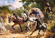 Rudolf Koller - Stagecoach on the Narrow Road