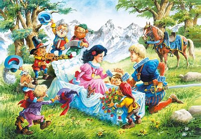 Snow White with Prince and Dwarves 