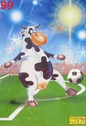 The Cow is playing football