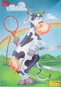 The Cow is playing Tenis