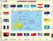 The Map of Austraila and Oceania + Flags 