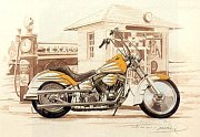 Yellow Harley